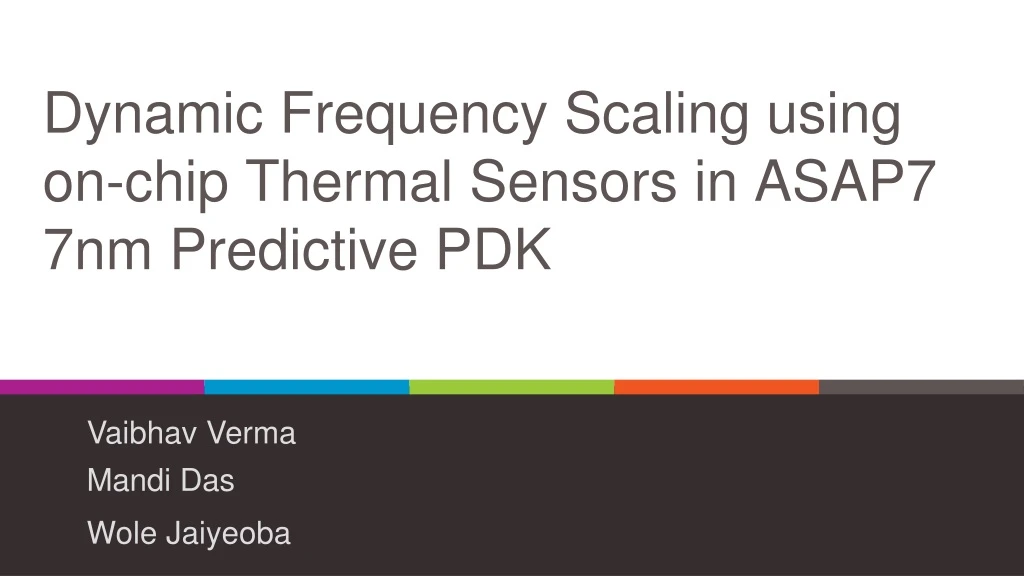 dynamic frequency scaling using on chip thermal sensors in asap7 7nm predictive pdk