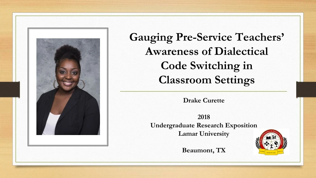 gauging pre service teachers awareness of dialectical code switching in classroom settings