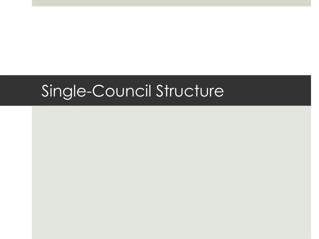 single council structure