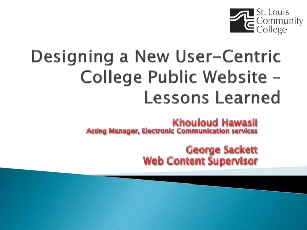 Designing a New User-Centric College Public Website – Lessons Learned