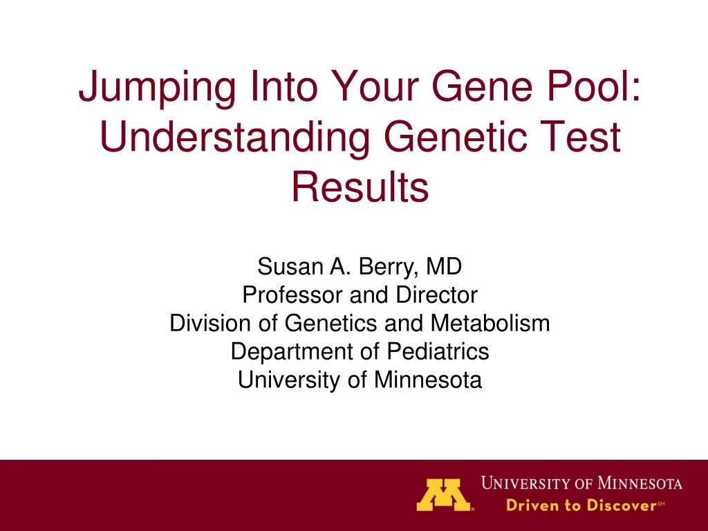 jumping into your gene pool understanding genetic test results