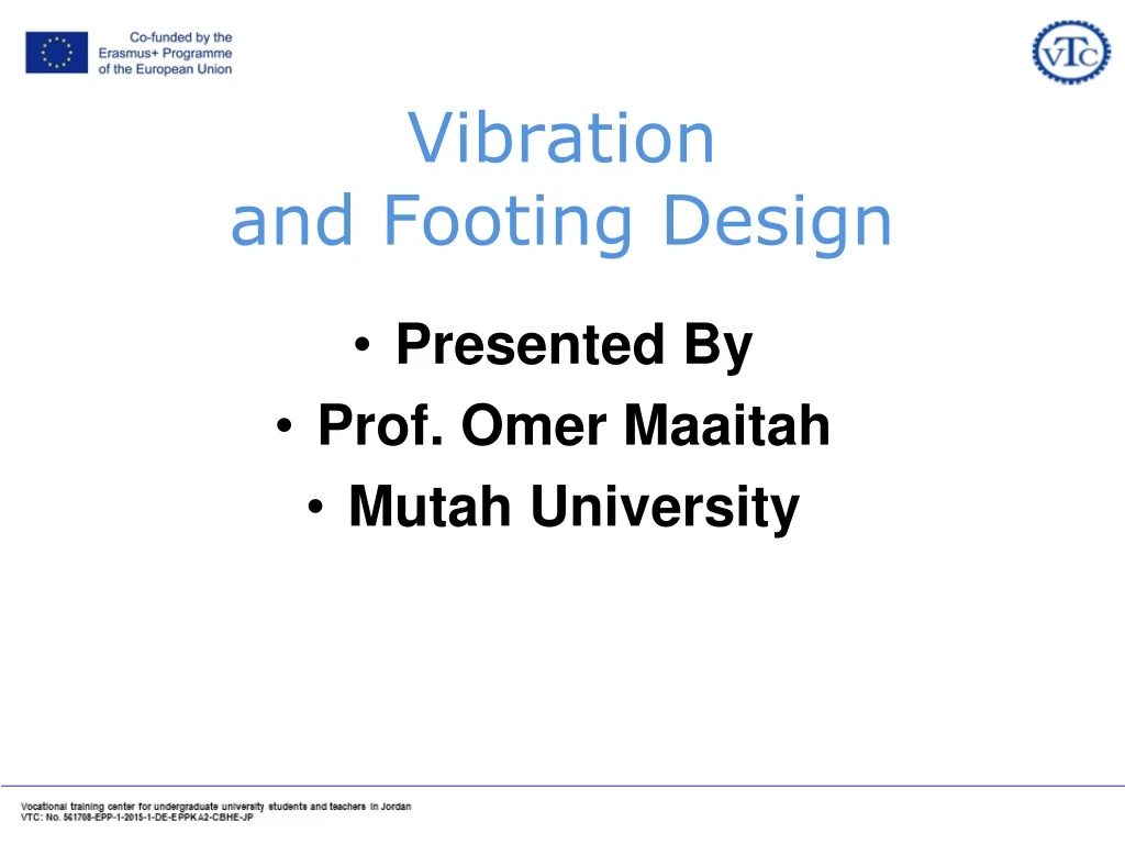 vibration and footing design