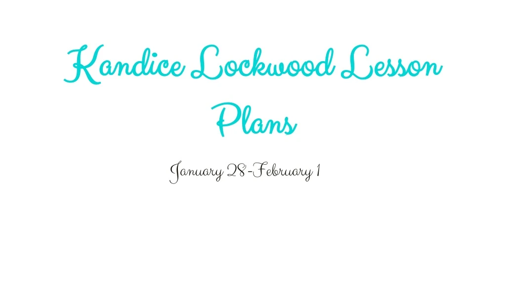 kandice lockwood lesson plans