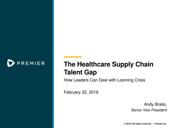 The Healthcare Supply Chain Talent Gap