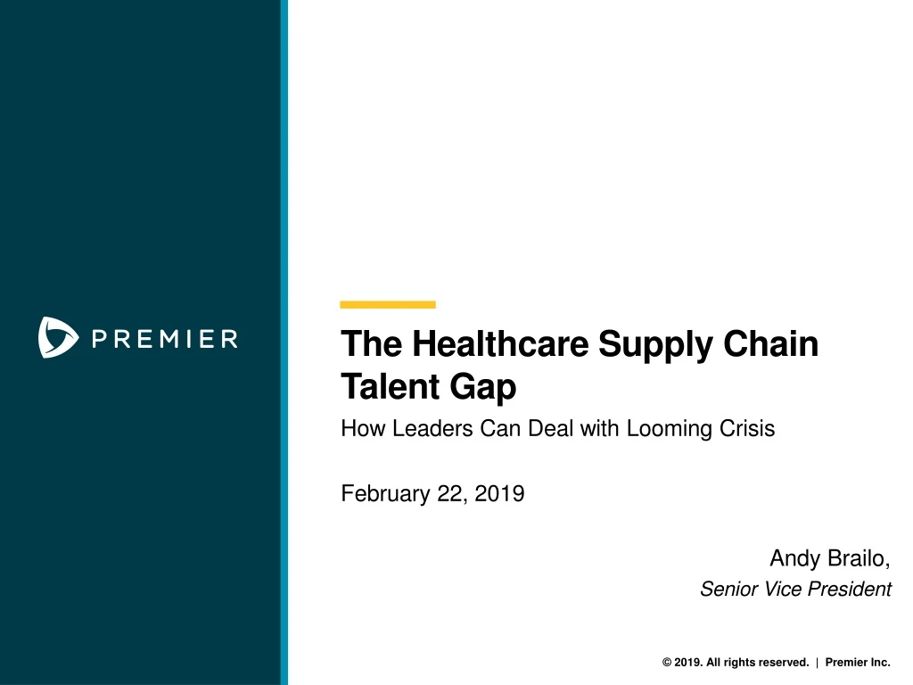 the healthcare supply chain talent gap