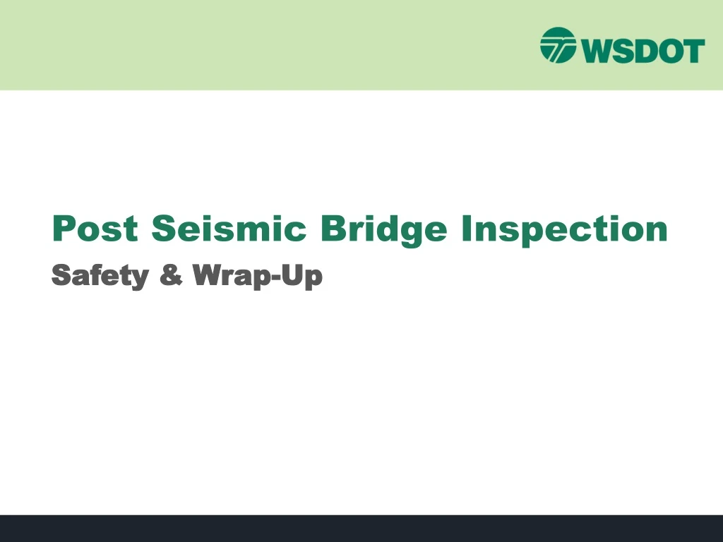 post seismic bridge inspection