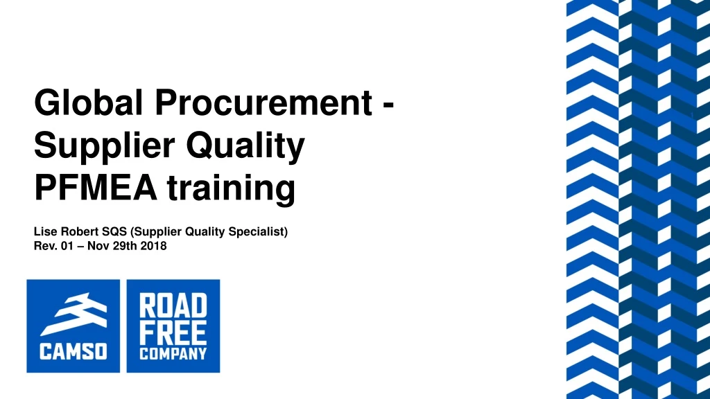 global procurement supplier quality pfmea training