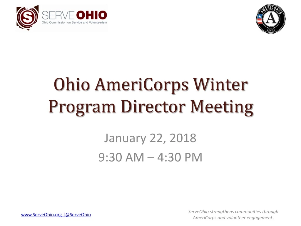ohio americorps winter program director meeting