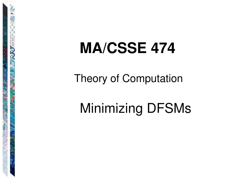 ma csse 474