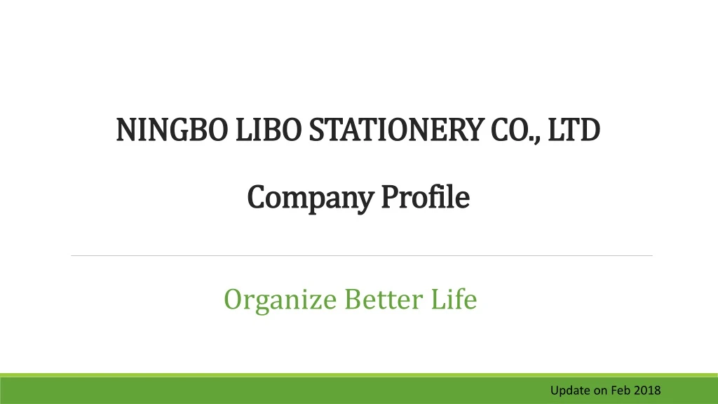 ningbo libo stationery co ltd company profile