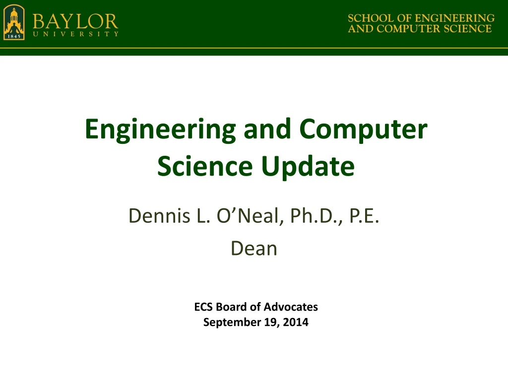 engineering and computer science update