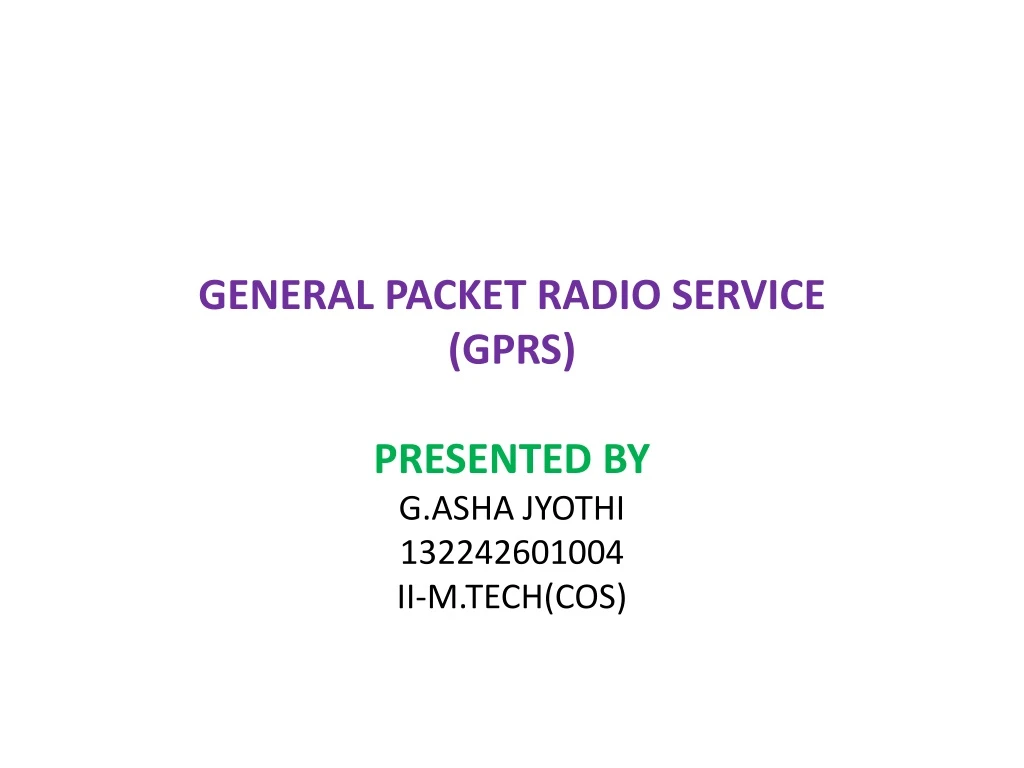 general packet radio service gprs