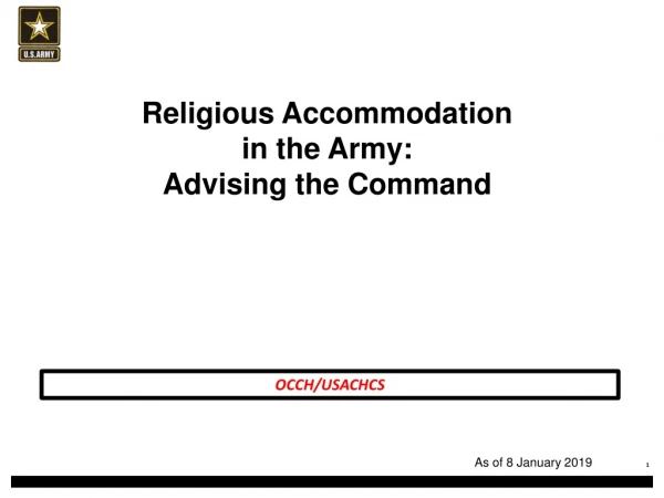 Religious Accommodation in the Army: Advising the Command