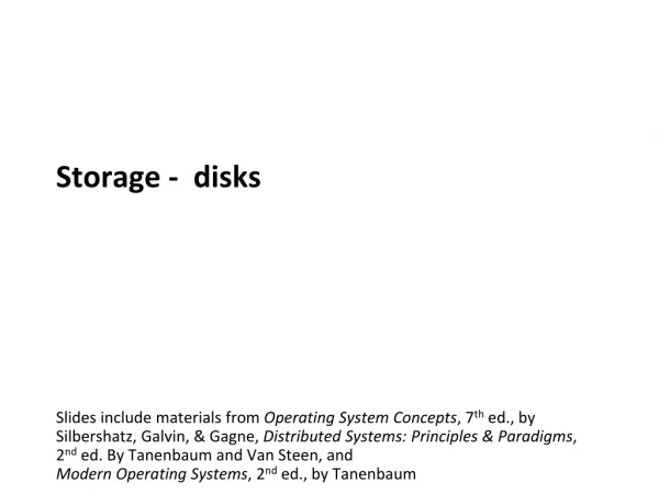 Storage - disks
