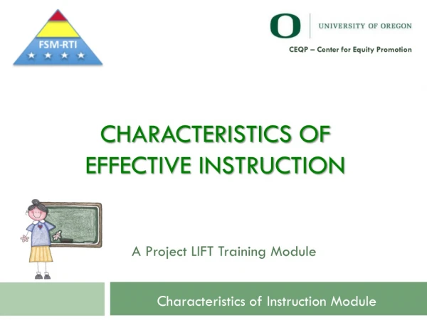 Characteristics of effective instruction