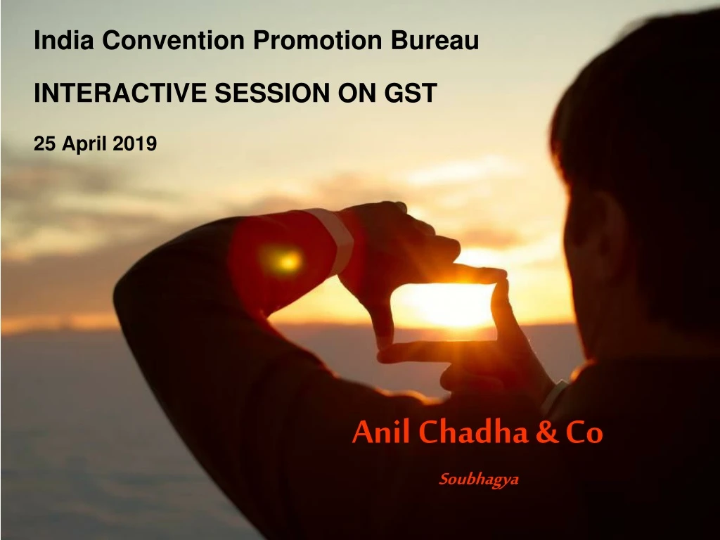 india convention promotion bureau interactive session on gst 25 april 2019