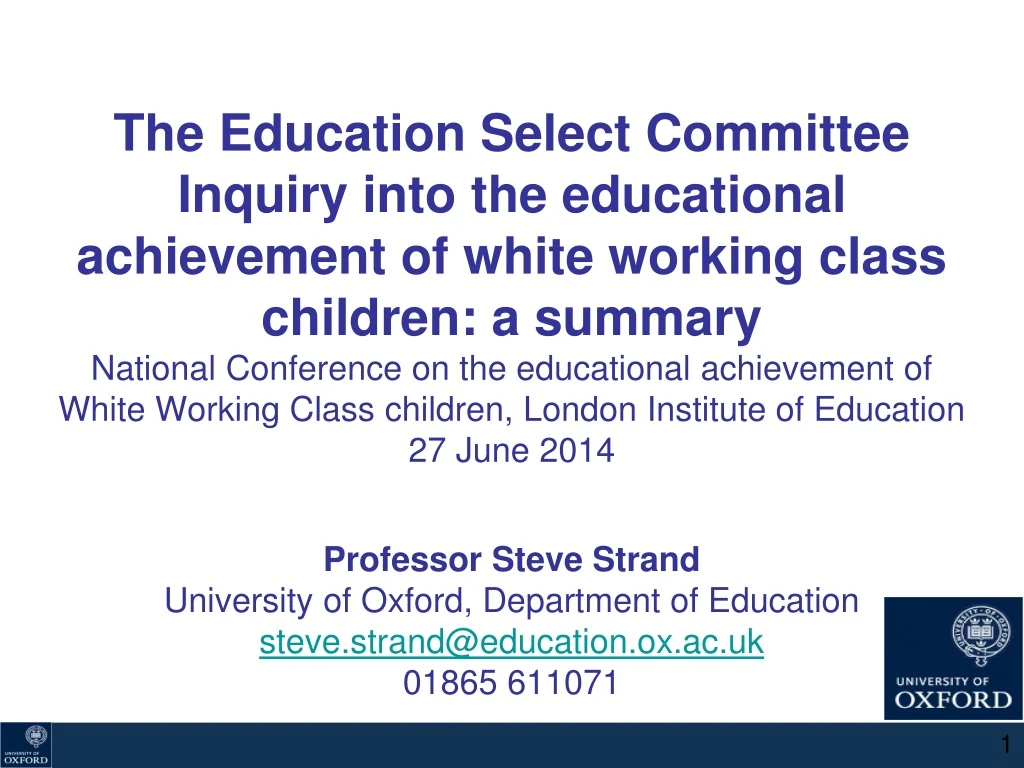 the education select committee inquiry into