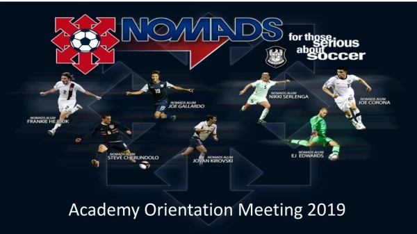 Academy Orientation Meeting 2019