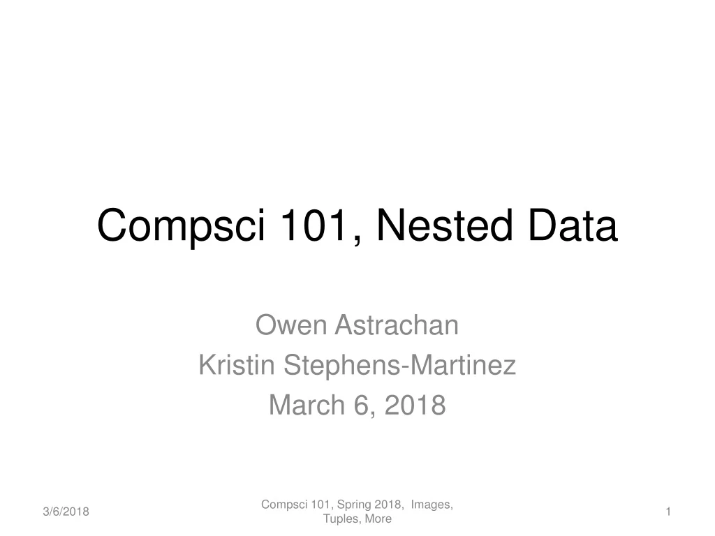 compsci 101 nested data