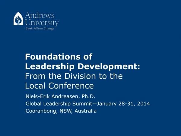 Foundations of Leadership Development: From the Division to the Local Conference