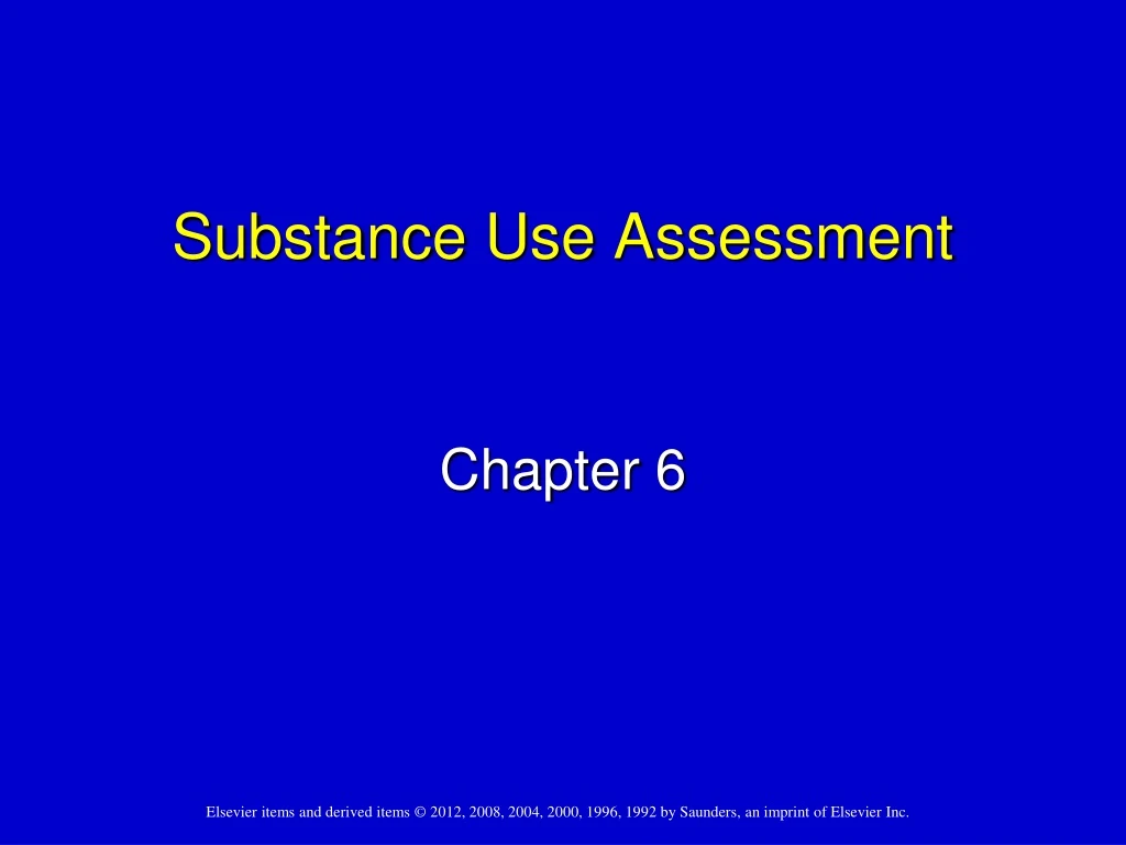 substance use assessment