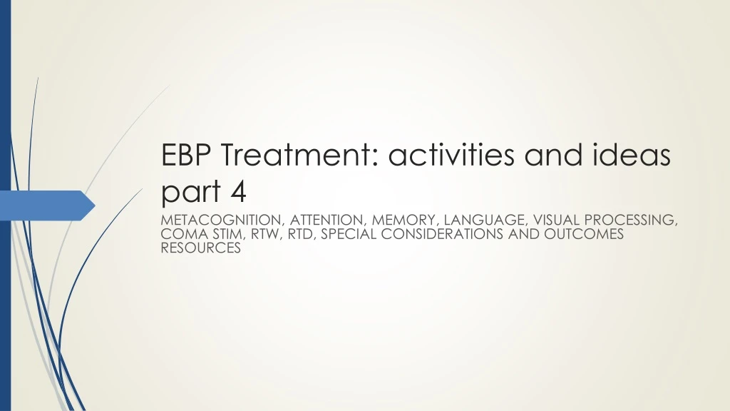 ebp treatment activities and ideas part 4