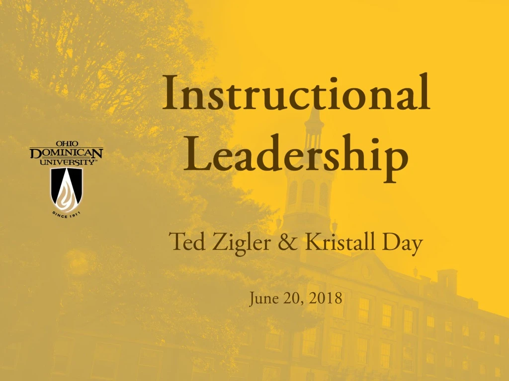 instructional leadership ted zigler kristall day june 20 2018