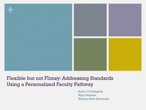 Flexible but not Flimsy: Addressing Standards Using a Personalized Faculty Pathway
