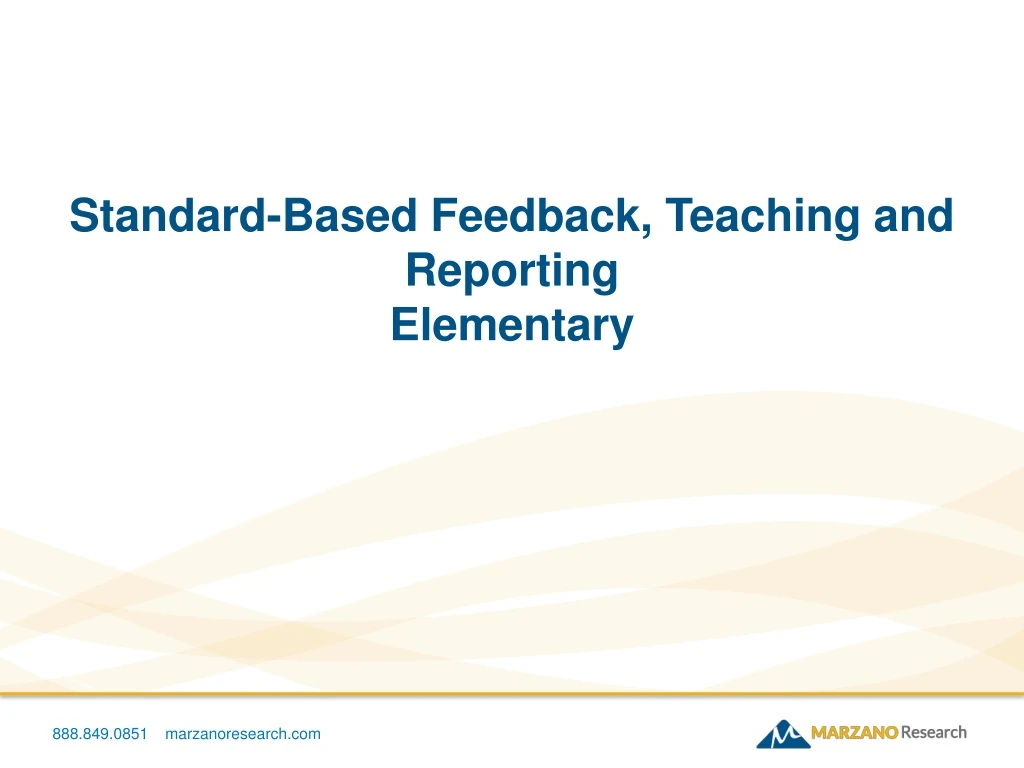 standard based feedback teaching and reporting elementary