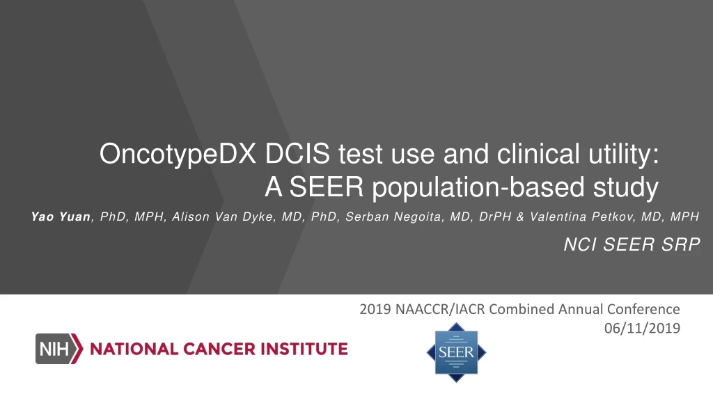 oncotypedx dcis test use and clinical utility a seer population based study