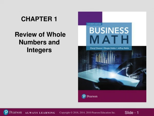 CHAPTER 1 Review of Whole Numbers and Integers
