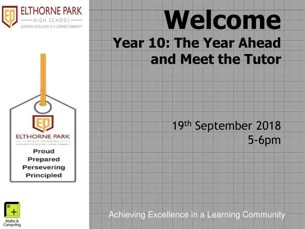 welcome year 10 the year ahead and meet the tutor