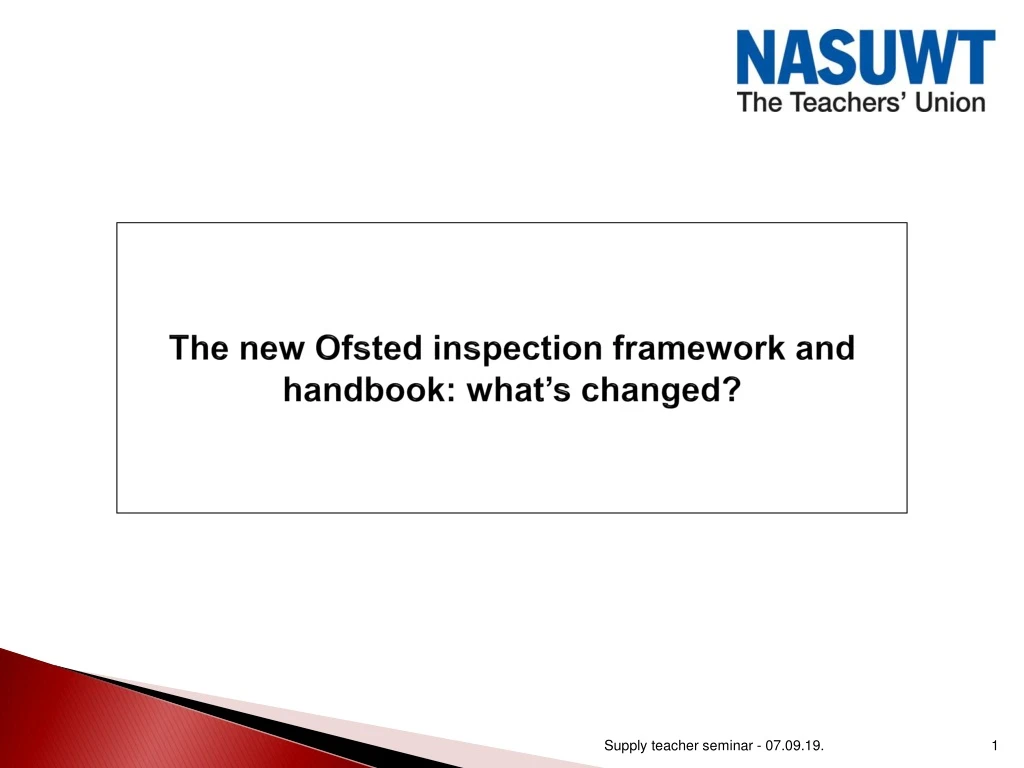 the new ofsted inspection framework and handbook what s changed