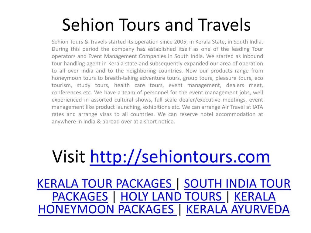 sehion tours and travels