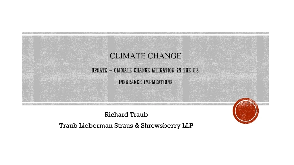 climate change update climate change litigation in the u s insurance implications