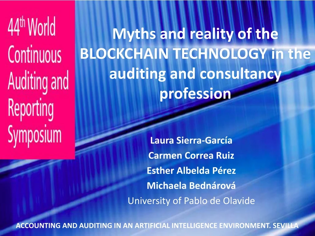 myths and reality of the blockchain technology in the auditing and consultancy profession