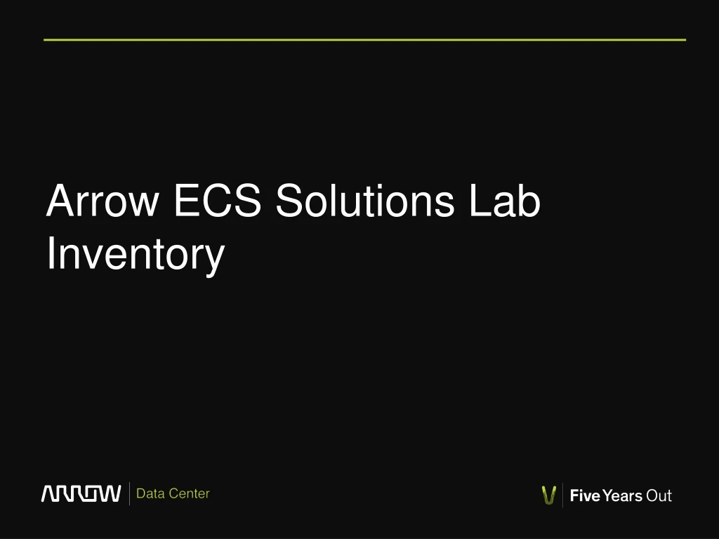 arrow ecs solutions lab inventory