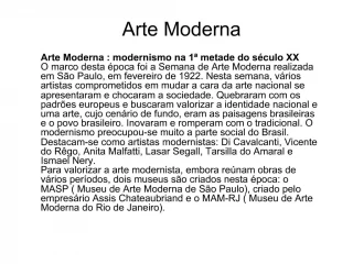 Arte Moderna - slide 1