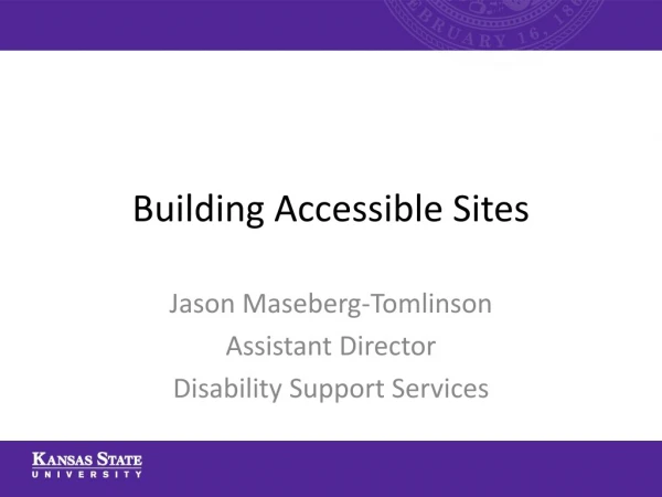 Building Accessible Sites
