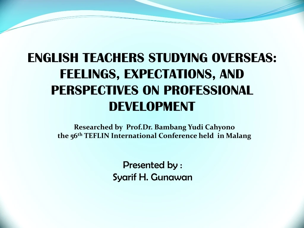 english teachers studying overseas feelings