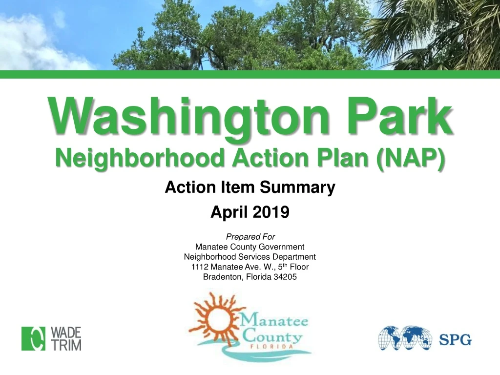 washington park neighborhood action plan nap