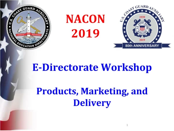E-Directorate Workshop Products, Marketing, and Delivery