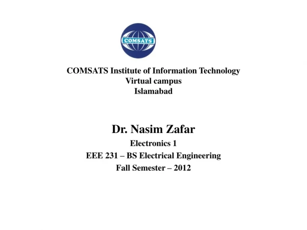 COMSATS Institute of Information Technology Virtual campus Islamabad
