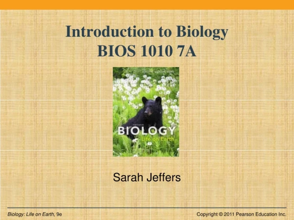 Introduction to Biology BIOS 1010 7A