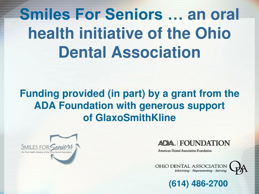 smiles for seniors an oral health initiative