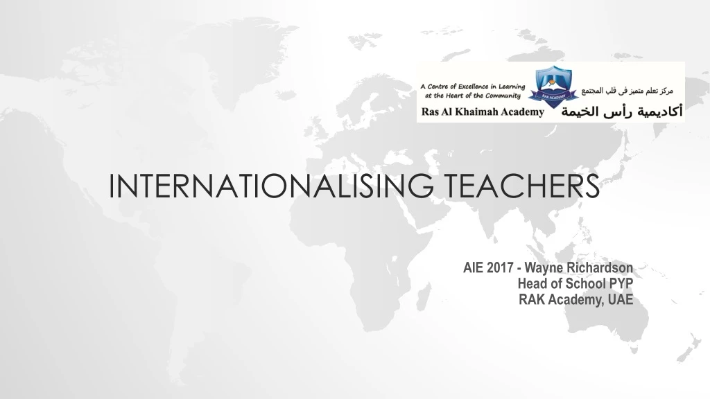 internationalising teachers