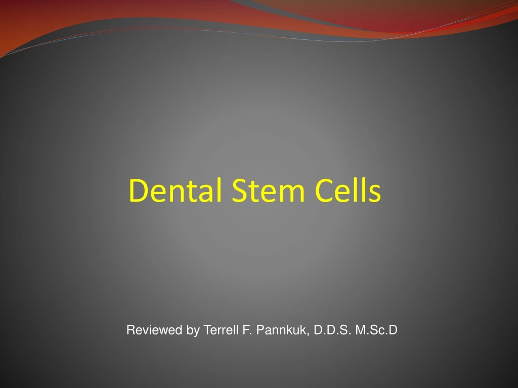 dental stem cells