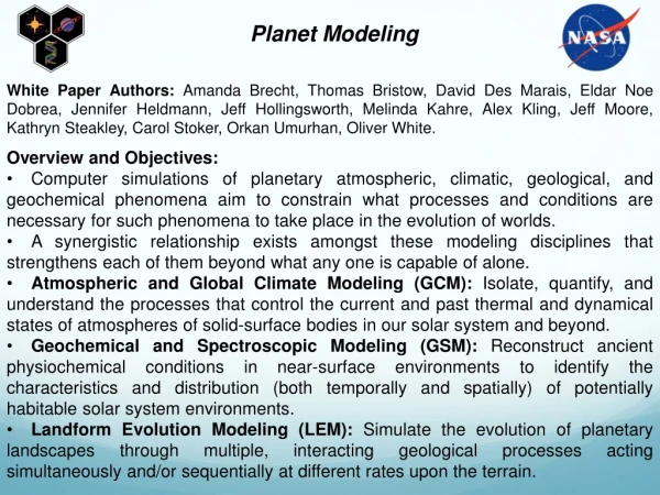 Planet Modeling
