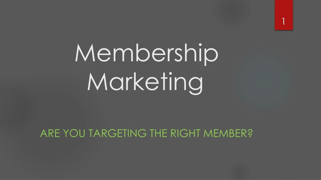 membership marketing