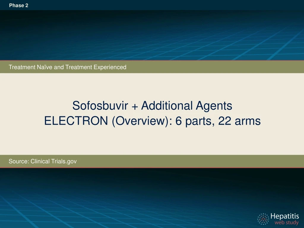sofosbuvir additional agents electron overview 6 parts 22 arms